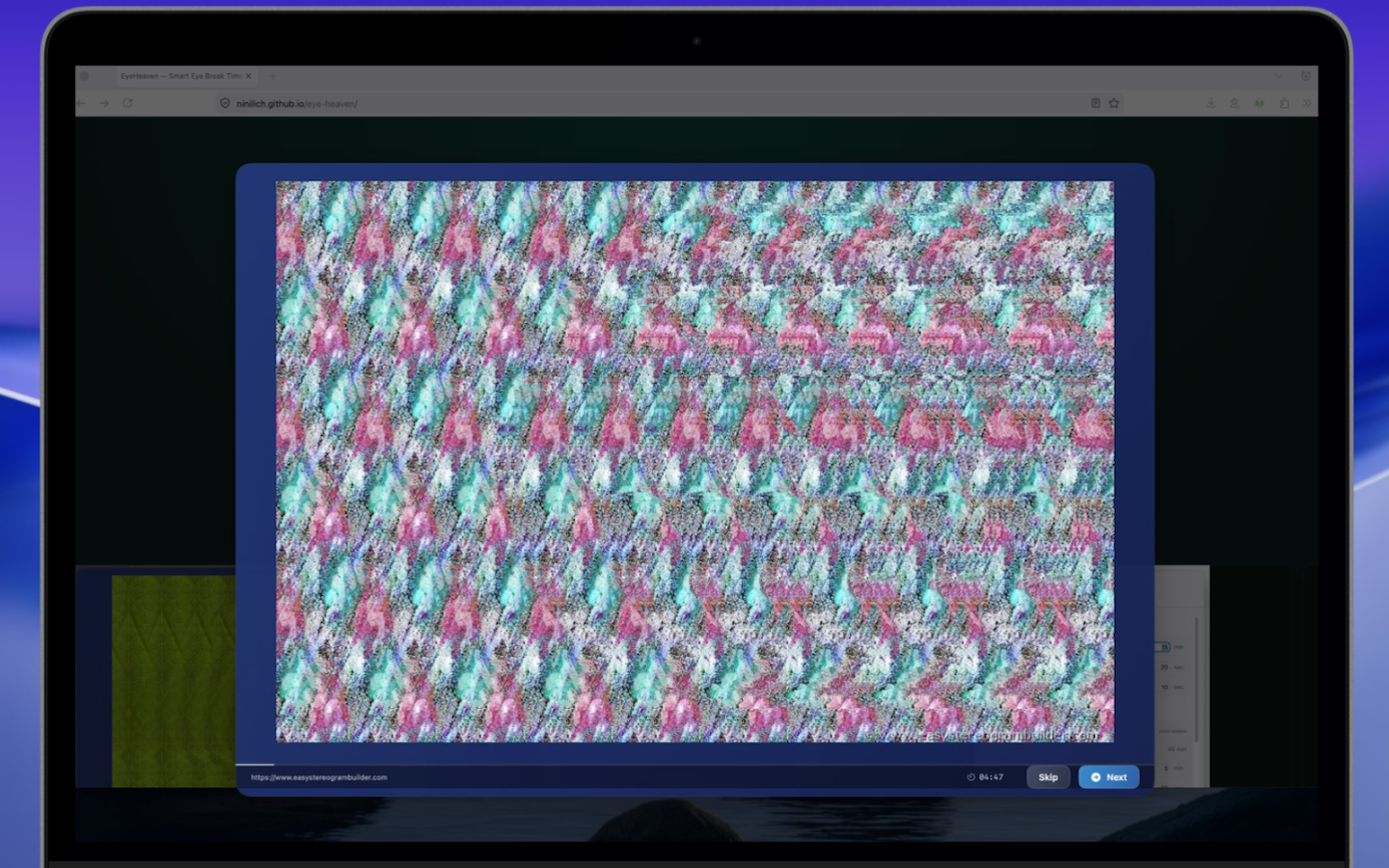 EyeHeaven — long break with stereogram